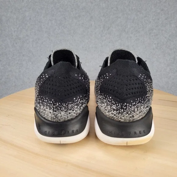 Nike Free RN Flyknit 2018 Oreo Black White Running Shoes 942839-101 Womens 8 - Picture 6 of 12